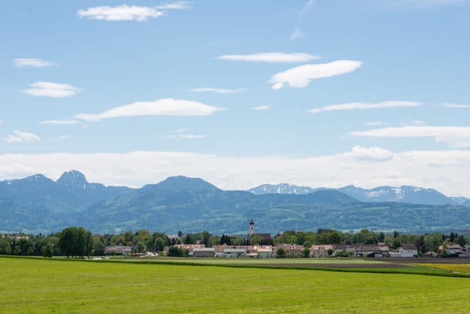 Bad Aibling vor der Alpenkulisse Foto: AIB-KUR