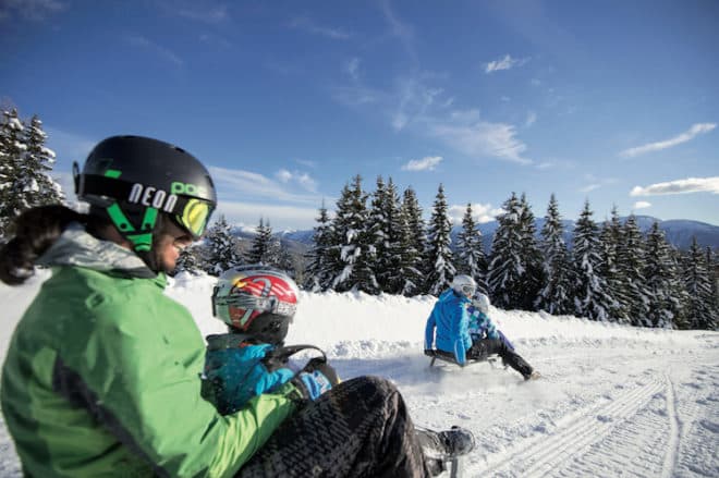 6 Naturschneerodelbahnen und die Woody Line sorgen für Abwechslung im Winterurlaub. Bildnachweis: Ski- & Almenregion Gitschberg Jochtal/Alex Filz