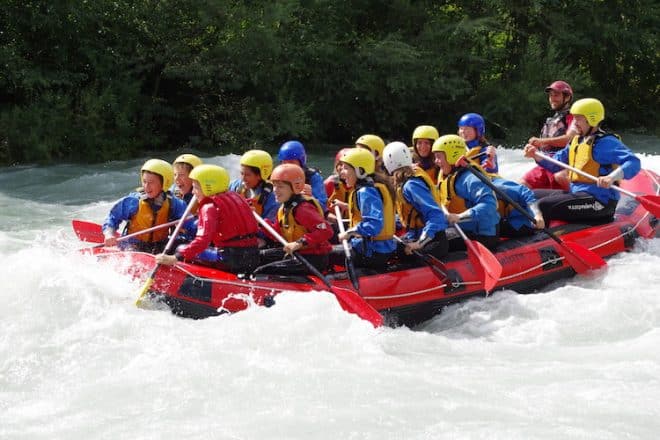 Beim Rafting kommt Abenteuerfeeling auf 