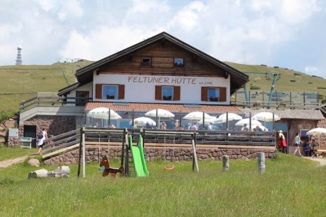 Die Feltuner Hütte auf dem Ritten.