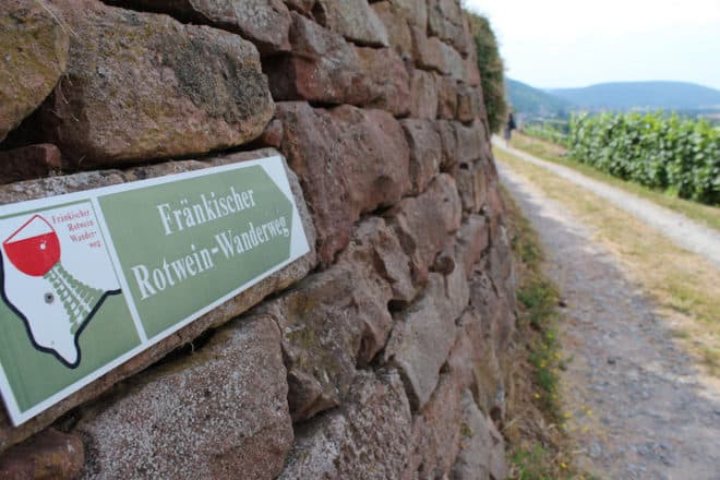 Fränkische Rotwein Wanderweg von Erlenbach nach Miltenberg.