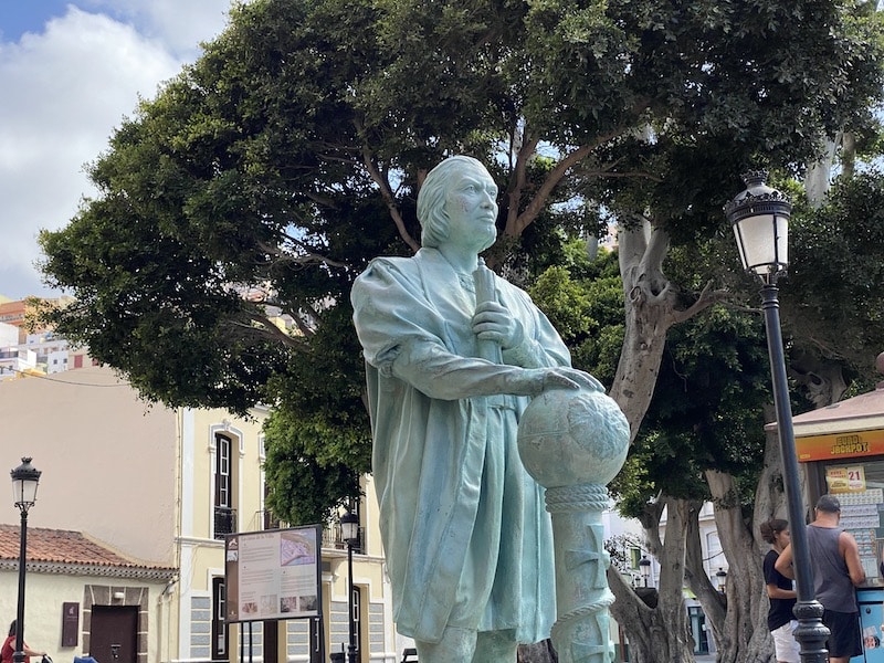 Christoph Kolumbus Statue in St. Sebastian auf La Gomera