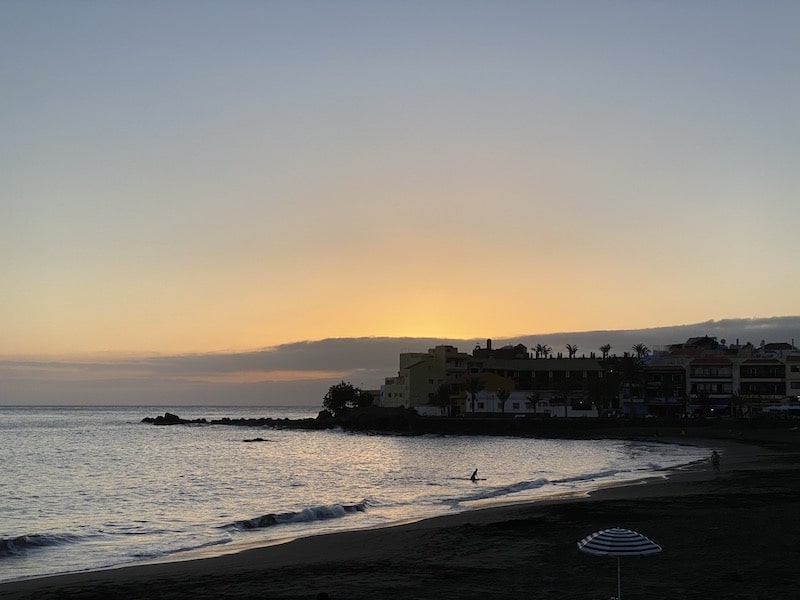 Sonnenuntergang im Valle Gran Rey auf La Gomera