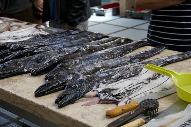 „Espada“, der schwarze Degenfisch ist eine Delikatesse auf Madeira
